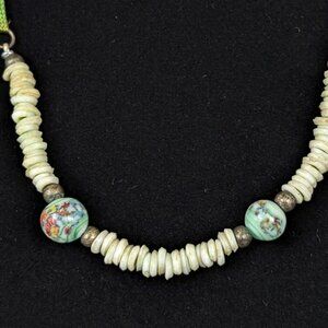 V. Puka Shell & Millefiori Beaded Necklace